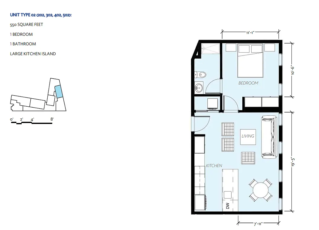 Floor plan One Bedroom
