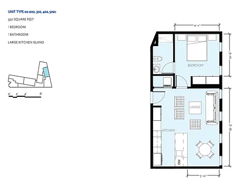 Floor plan One Bedroom