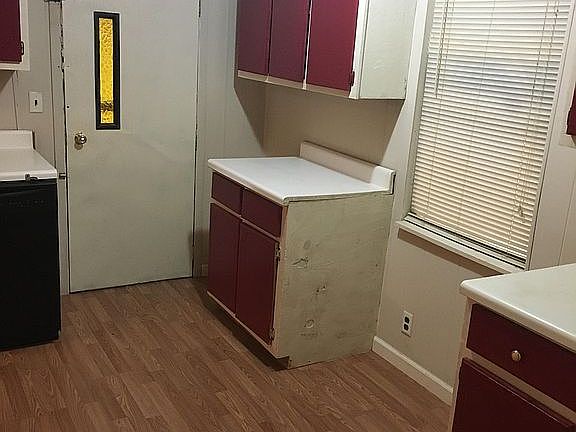 Kitchen w door to back porch