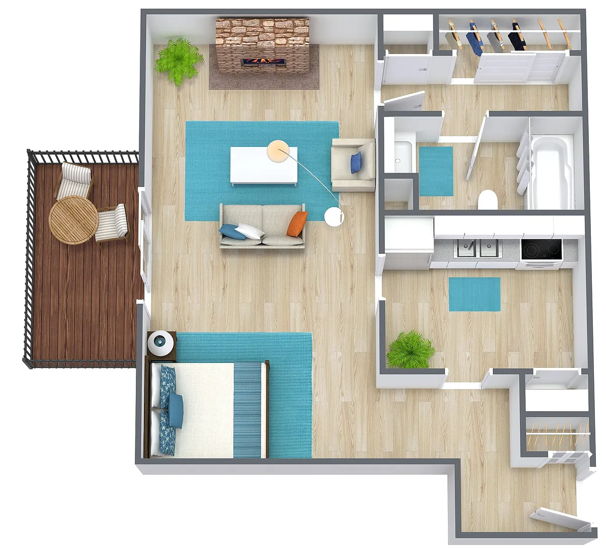 Floor plan Studio 590 sq.ft.