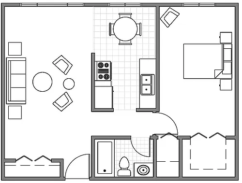 Floor plan 2 Bedroom