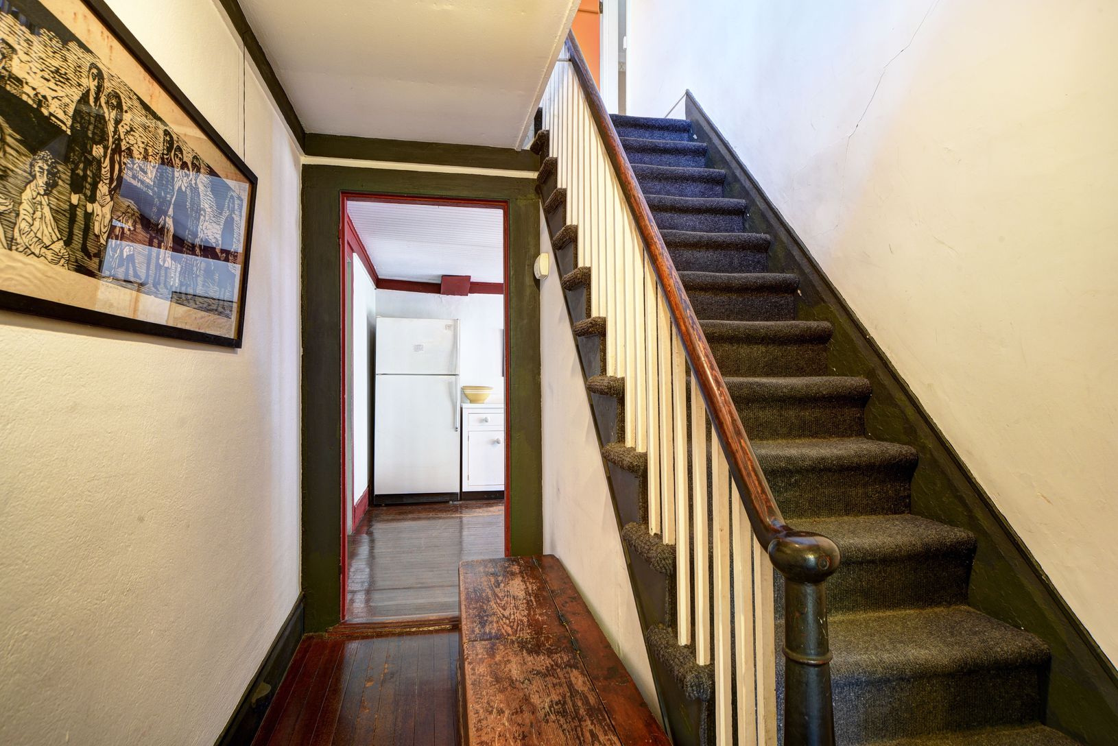  View to Kitchen and Second Floor