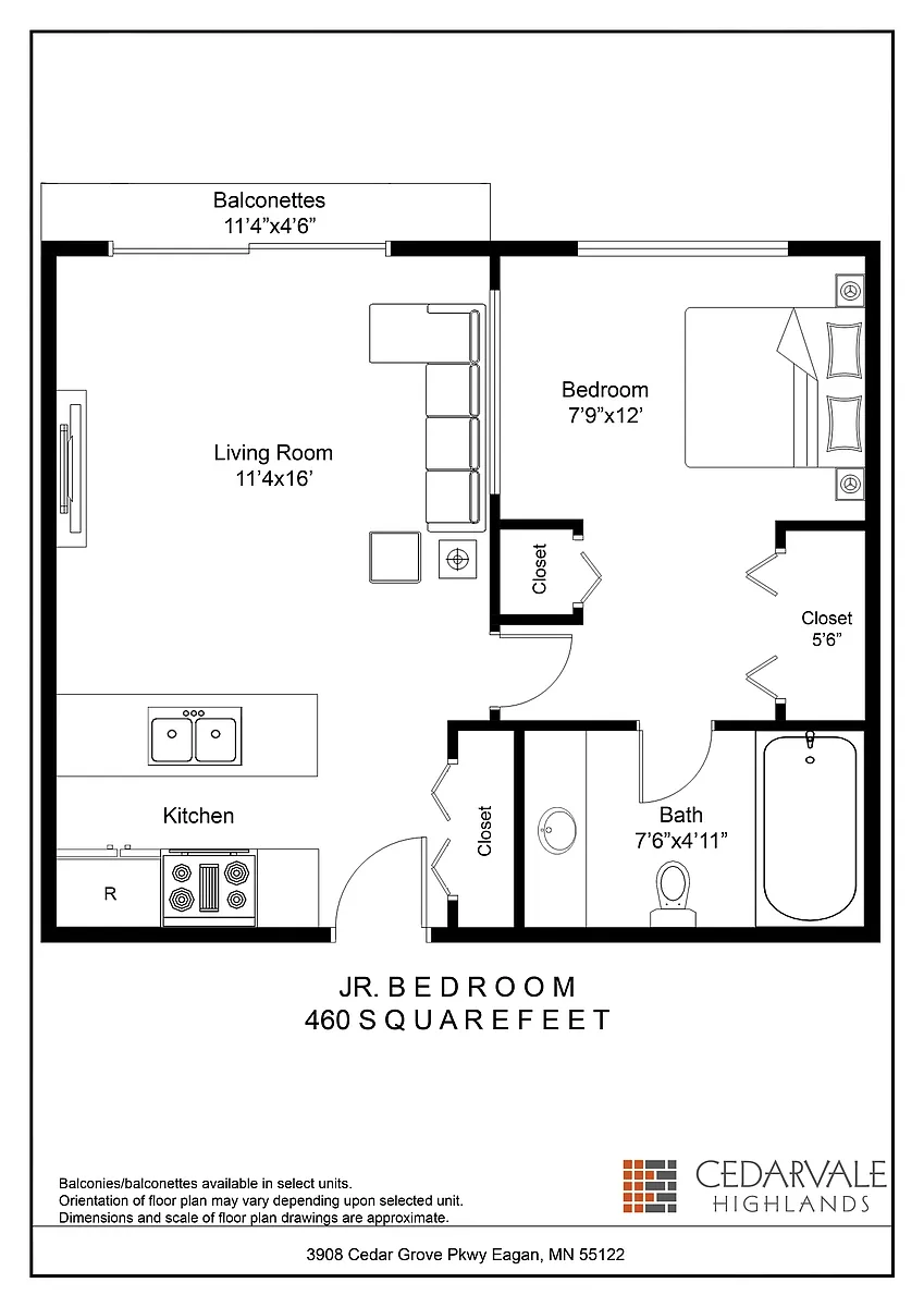 Floor plan Studio