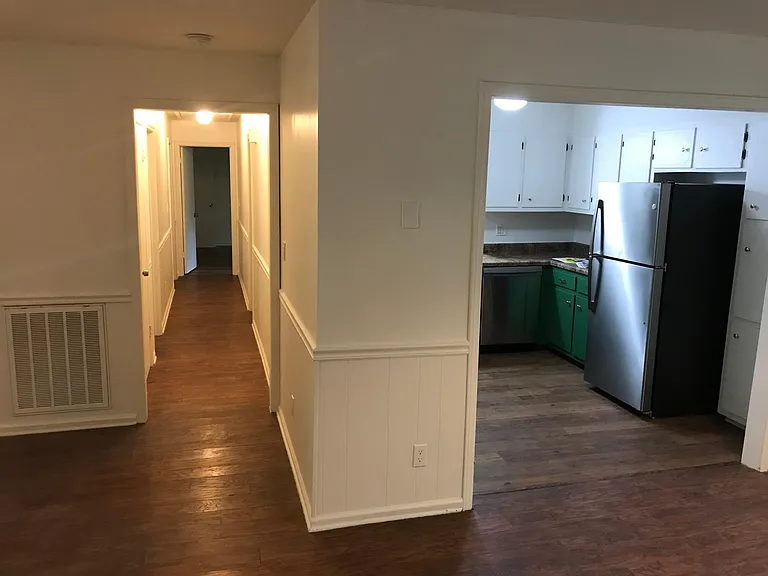 Hallway and kitchen.