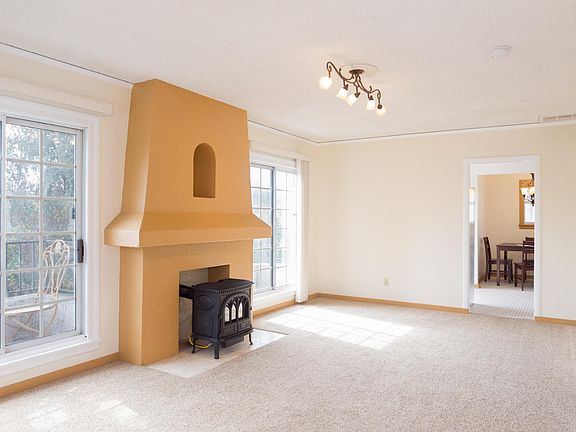 Living Room, Fireplace and Balconies