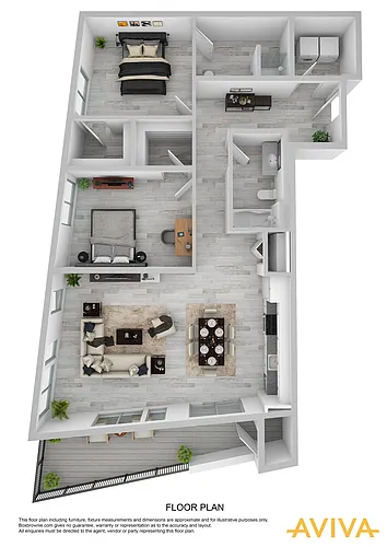 Floor plan 2 Bedroom A