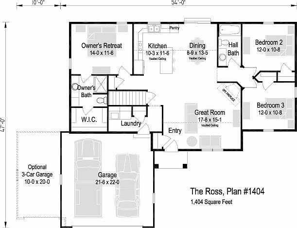 The Ross, Plan 1404 (Garage Left)