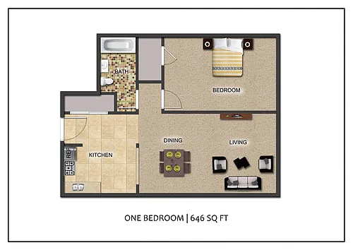 Floor plan 1 Bedroom