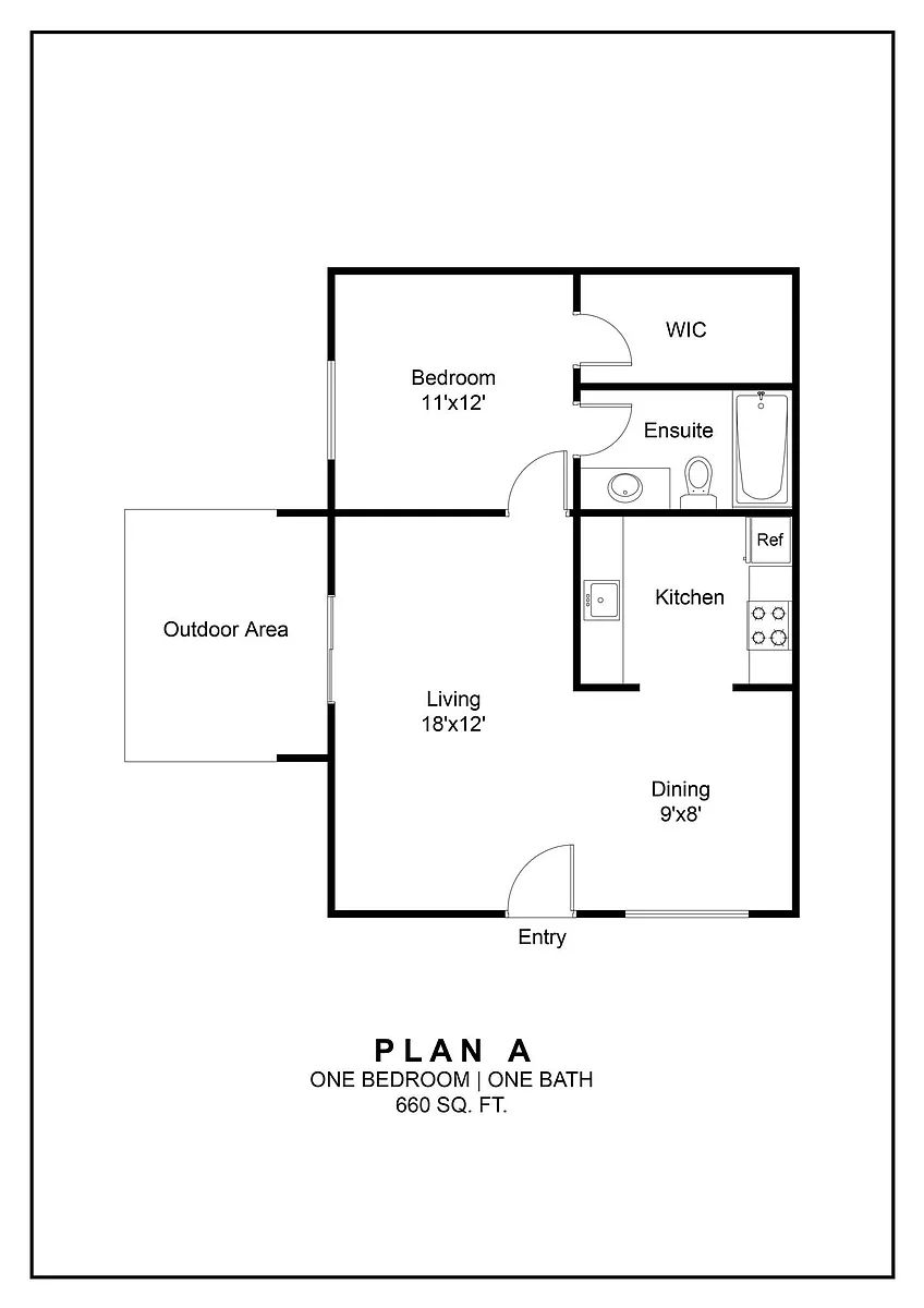 Floor plan One Bedroom