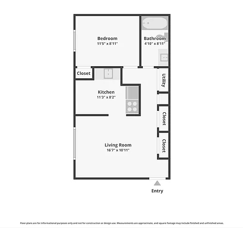 Floor plan 1 Bedroom