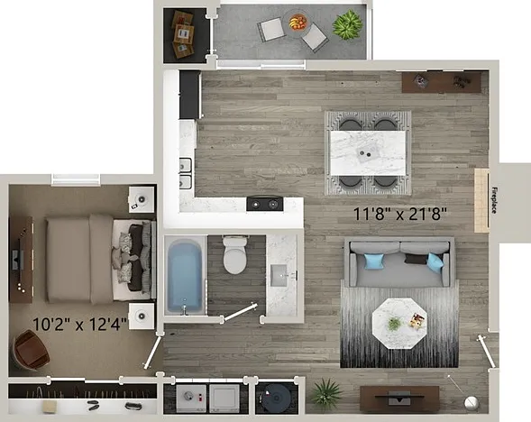 One Bedroom One Bath Floor Plan One Bedroom One Bath Floor Plan