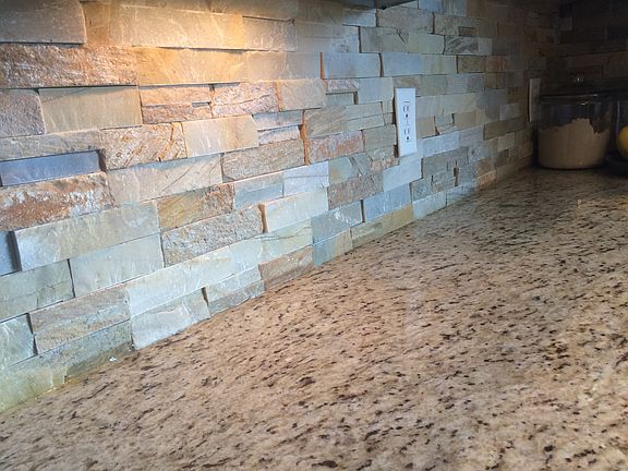 Detail of stone back splash