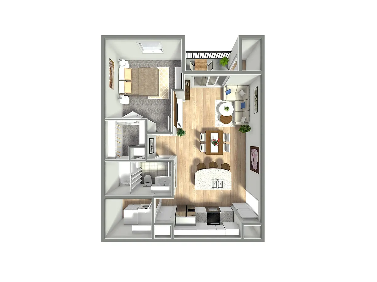 Floor plan 1X1 A