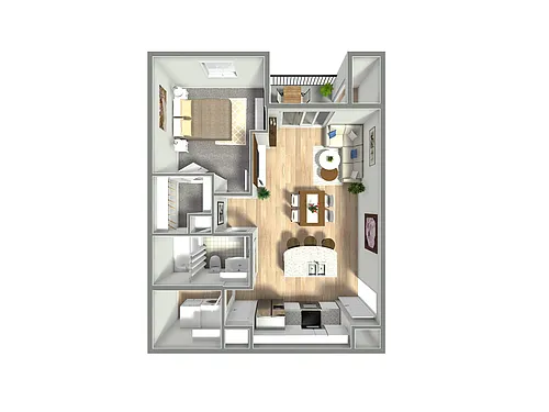 Floor plan 1X1 A