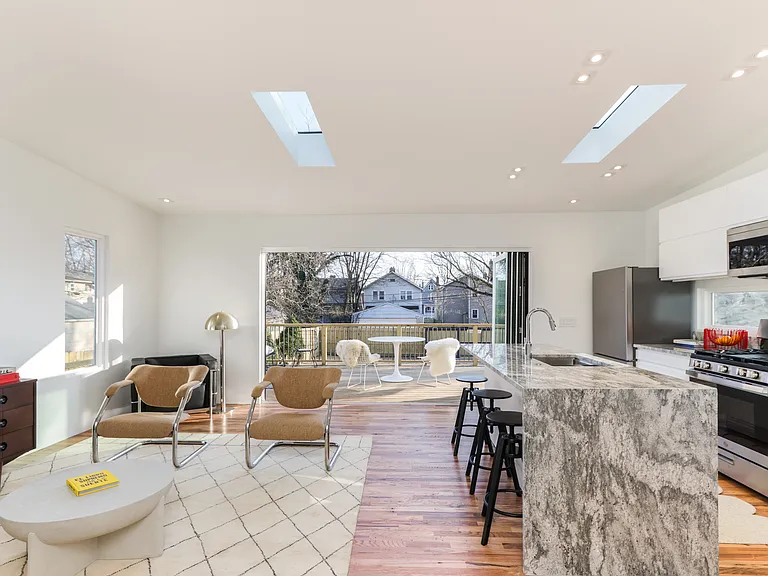 Living room and kitchen