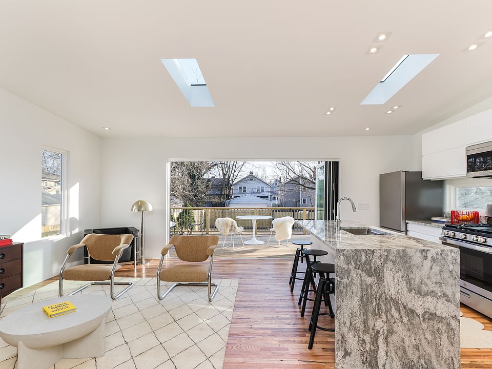 Living room and kitchen