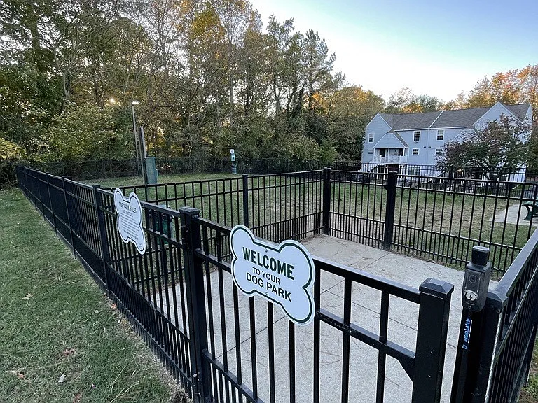 Private bark park at River Mews Apartments and Townhomes to keep your pets active