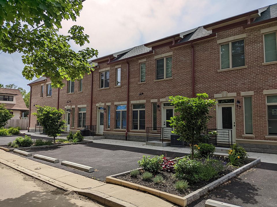 Townhome Exterior with Plantings