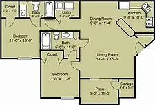 Stonebrook - Stonecrest - 2 Beds - 2 Baths - 1155 Sq. ft.