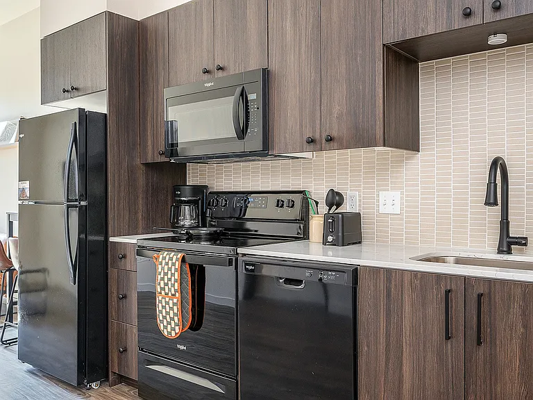 Fully Furnished One-Bedroom, One-Bathroom Floor Plan