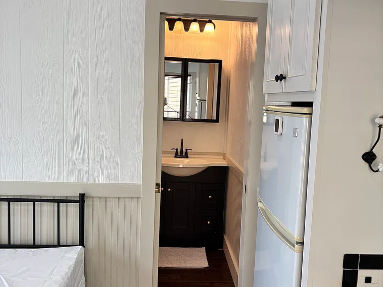 Entry to the bathroom.