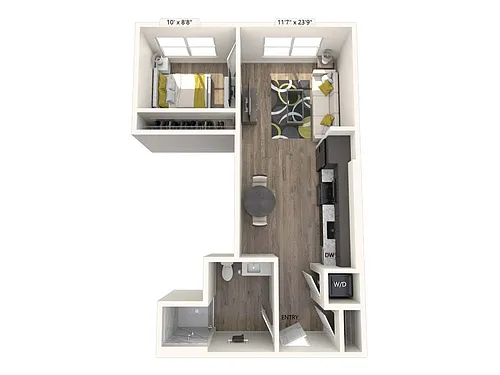 Floor plan AM1-Upgrade-621sf