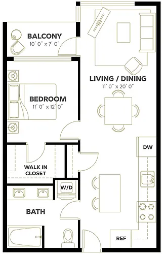 Floor plan 1X1 C13