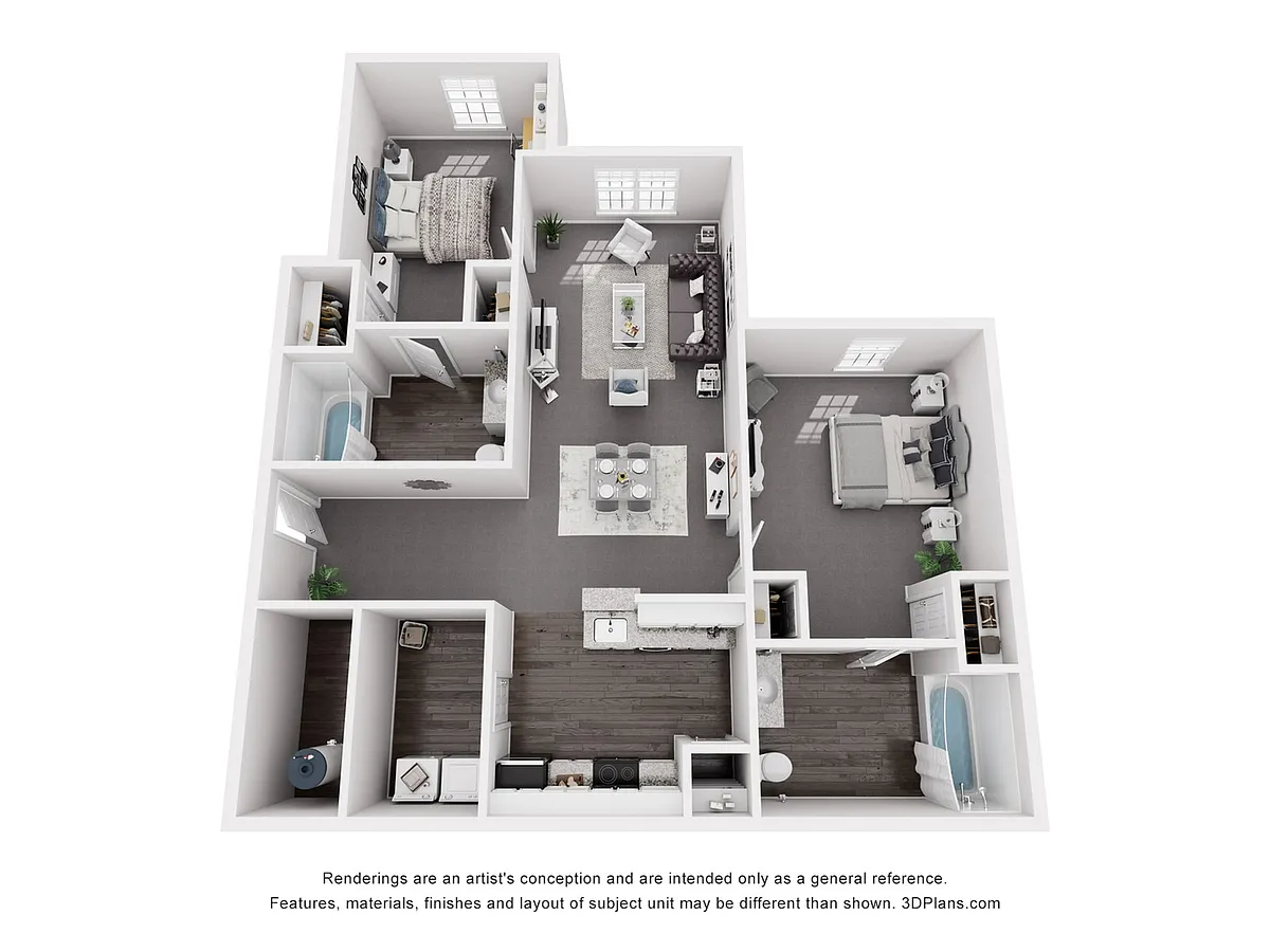 Floor plan 2x2 Renovated