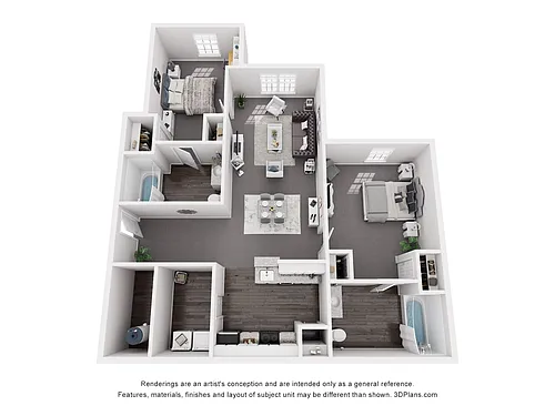 Floor plan 2x2 Renovated
