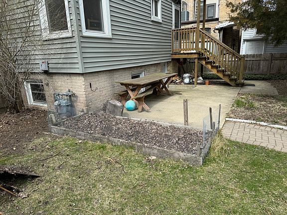 Backyard and patio looking north
