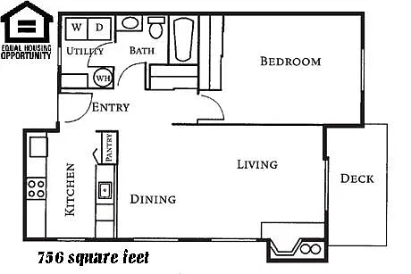 Floor plan 1 Bedroom 1 Bath