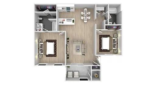 Floor plan 2 Bedroom 2 Bathroom