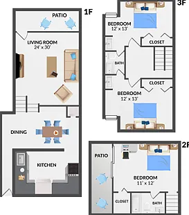 Three Bedroom Three Bedroom