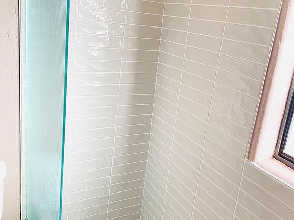 New walk-in shower.