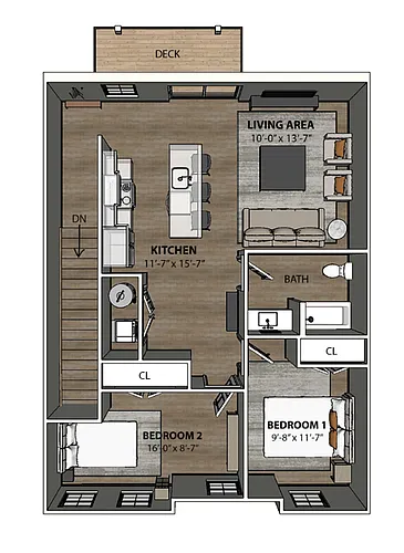 Floor plan 2 Bedroom