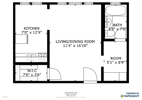 Floor plan Studio