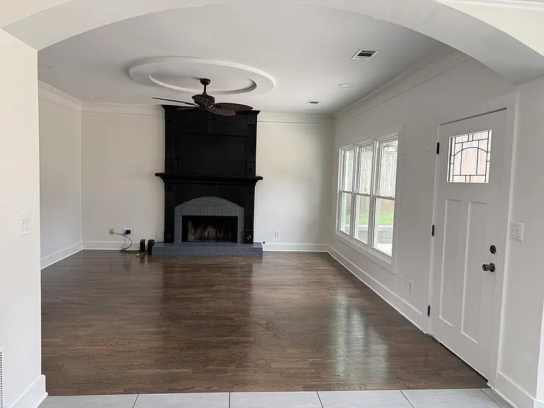 Family Living room w/open space to kitchen.