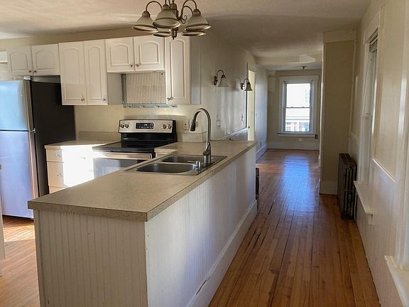 kitchen looking into dining/office area
