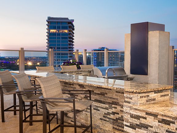 SkyDeck with outdoor kitchen and BBQ grills