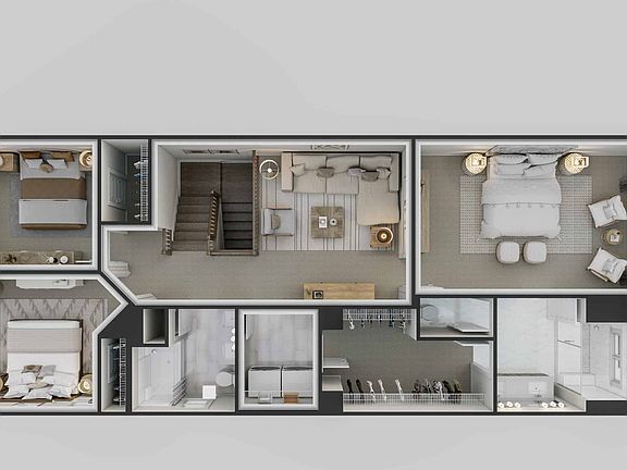 Townes at Chatham Park Plan 4 3D Floor Plan