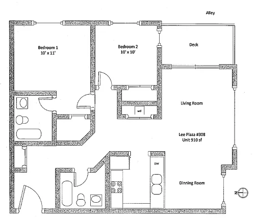 Floor plan 2 Bedroom