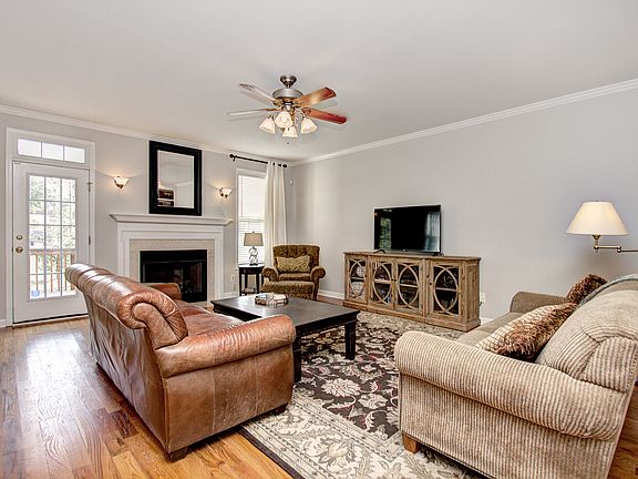 Fireplace with Marble Hearth