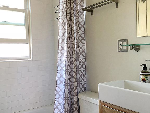 Bathroom with rain shower head