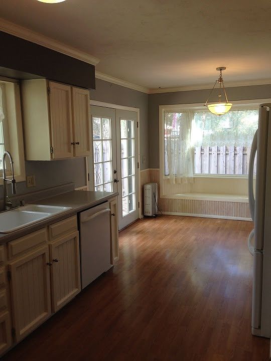 Kitchen looking into dining area - back patio off the dining