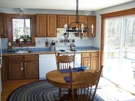 kitchen with slider to deck