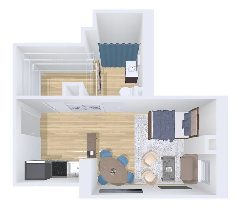 Floor plan studio 34