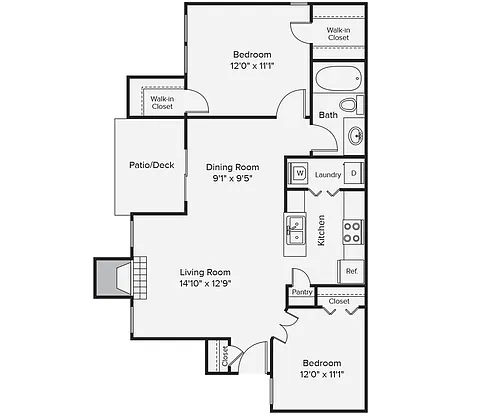 Floor plan 2x1P1