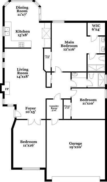 3 bed, 2.0 bath, 1314 sqft, $1,840 — Photo 2