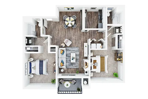 Floor plan 2 Bedroom 2 Bath