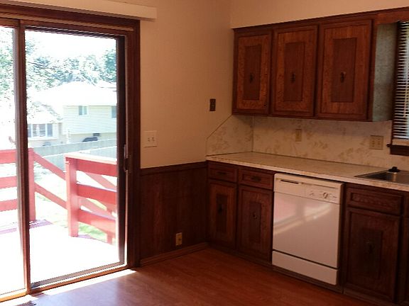 Kitchen leading to deck